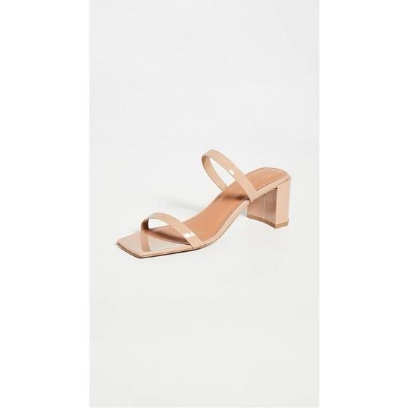 BY FAR Tanya Patent Leather Nude Mule Heel NIB - Picture 14 of 15